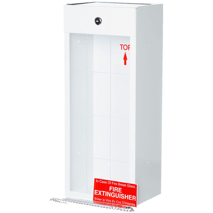 5lb Surface Mounted Steel Fire Extinguisher Cabinet - White