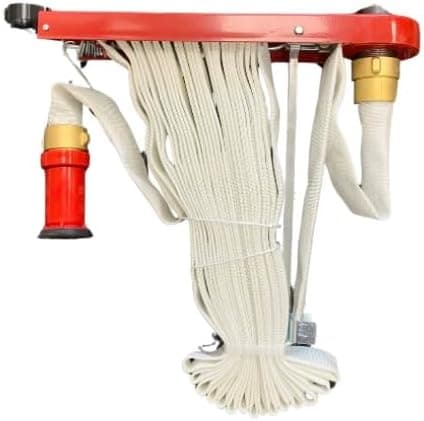 Fully Assembled 100' x 1-1/2" Fire Hose & Rack