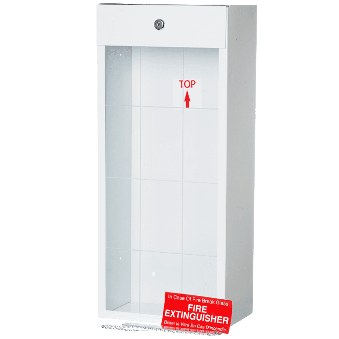 10lb Surface Mounted Steel Fire Extinguisher Cabinet - White