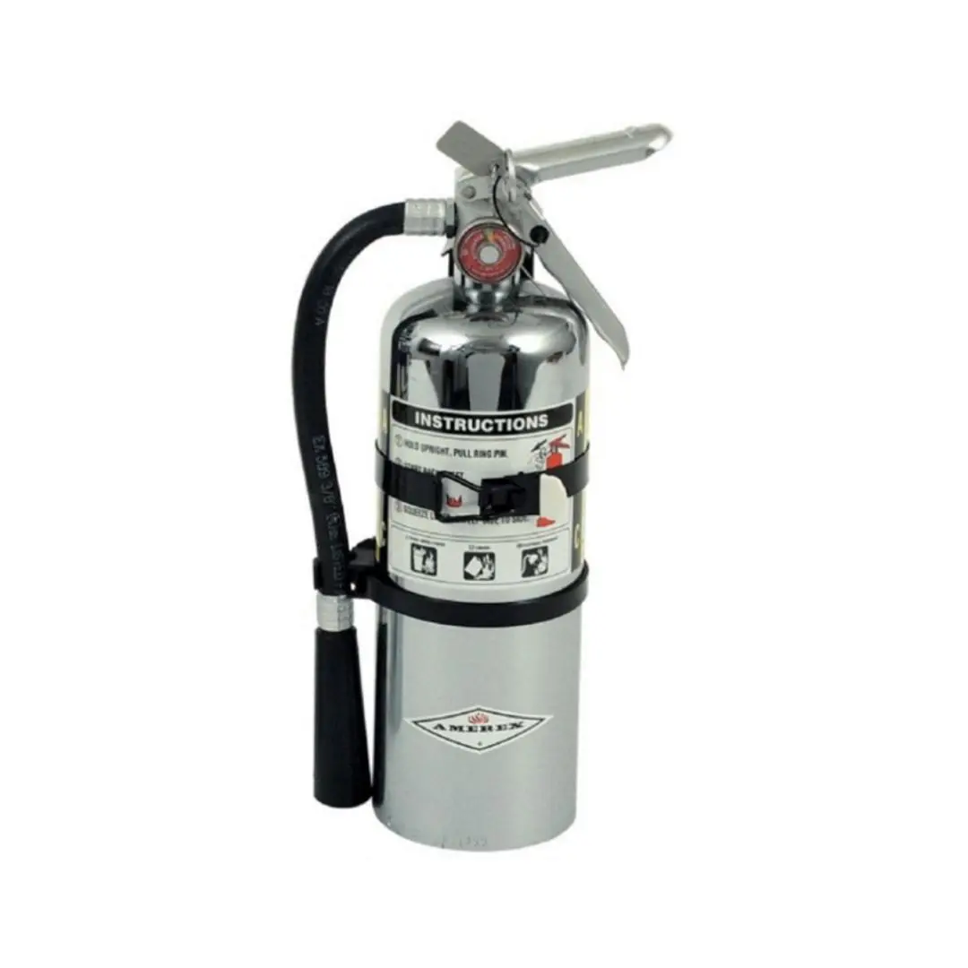Amerex B402TXC | 5 lb ABC | Dry Chemical Fire Extinguisher with Vehicle Bracket | 3A 40B:C - Chrome