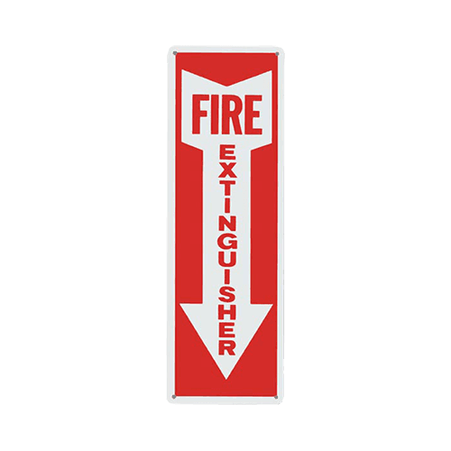 Aluminum Fire Extinguisher Sign - (4" x 12")