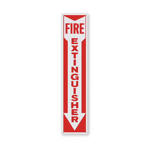 Aluminum Fire Extinguisher Sign - (4" x 18")