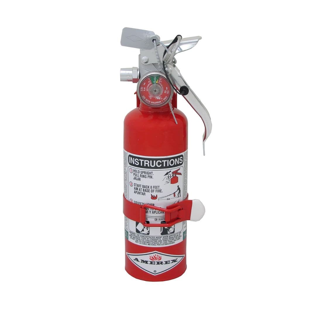 Amerex A384T | 1.4 lb Halotron I | Clean Agent Fire Extinguisher with Vehicle Bracket | 2B:C