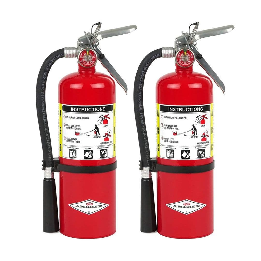 Amerex B500X | 5 lb ABC | Dry Chemical Fire Extinguisher with Wall Bracket | 2 Pack - 3A 10B:C