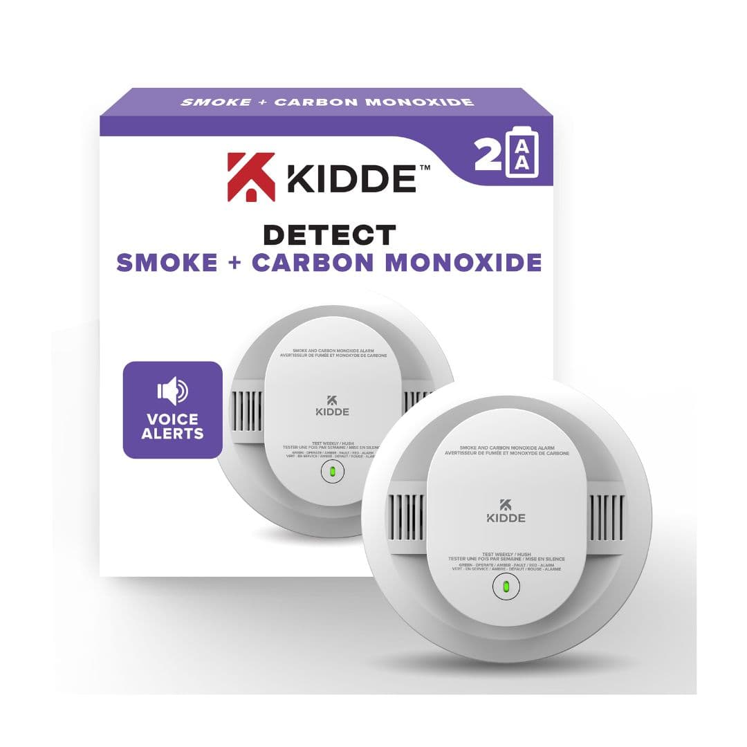 Kidde DETECT - Combination Smoke & Carbon Monoxide Alarm | Photoelectric Sensor | AA Battery Operated | 30CUDR-CA