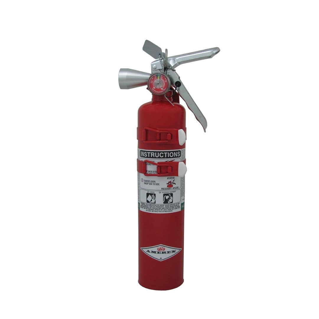 Amerex B385TSX | 2.5 lb Halotron I | Clean Agent Fire Extinguisher with Vehicle Bracket | 2B:C