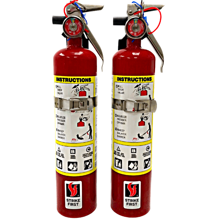 Strike First SF-ABC110ST | 2.5lb ABC Multi-Purpose Fire Extinguisher w/Vehicle Bracket (2-Pack)