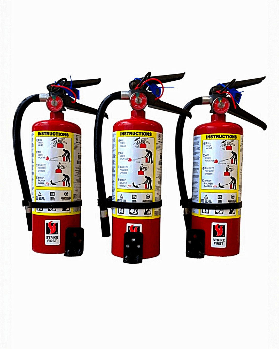 STRIKE FIRST SF-ABC310 | 5lb ABC Multi-Purpose Fire Extinguisher w/ Wall Bracket (3-Pack)
