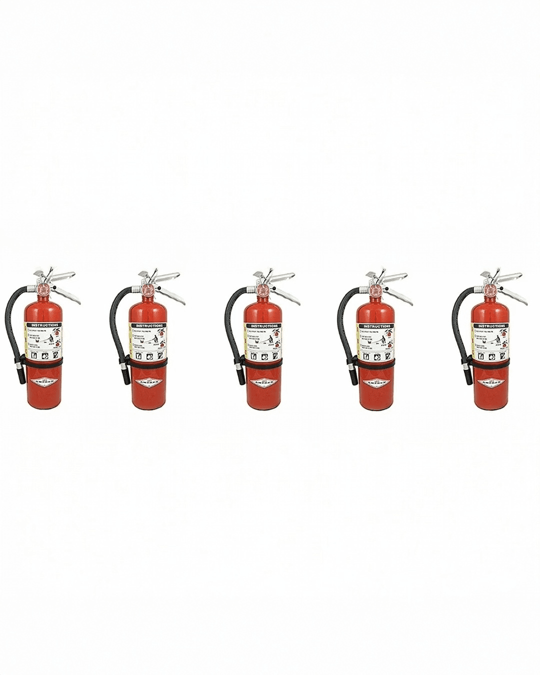 Amerex B500X | 5 lb ABC | Dry Chemical Fire Extinguisher with Wall Bracket | 5 Pack - 3A 10B:C