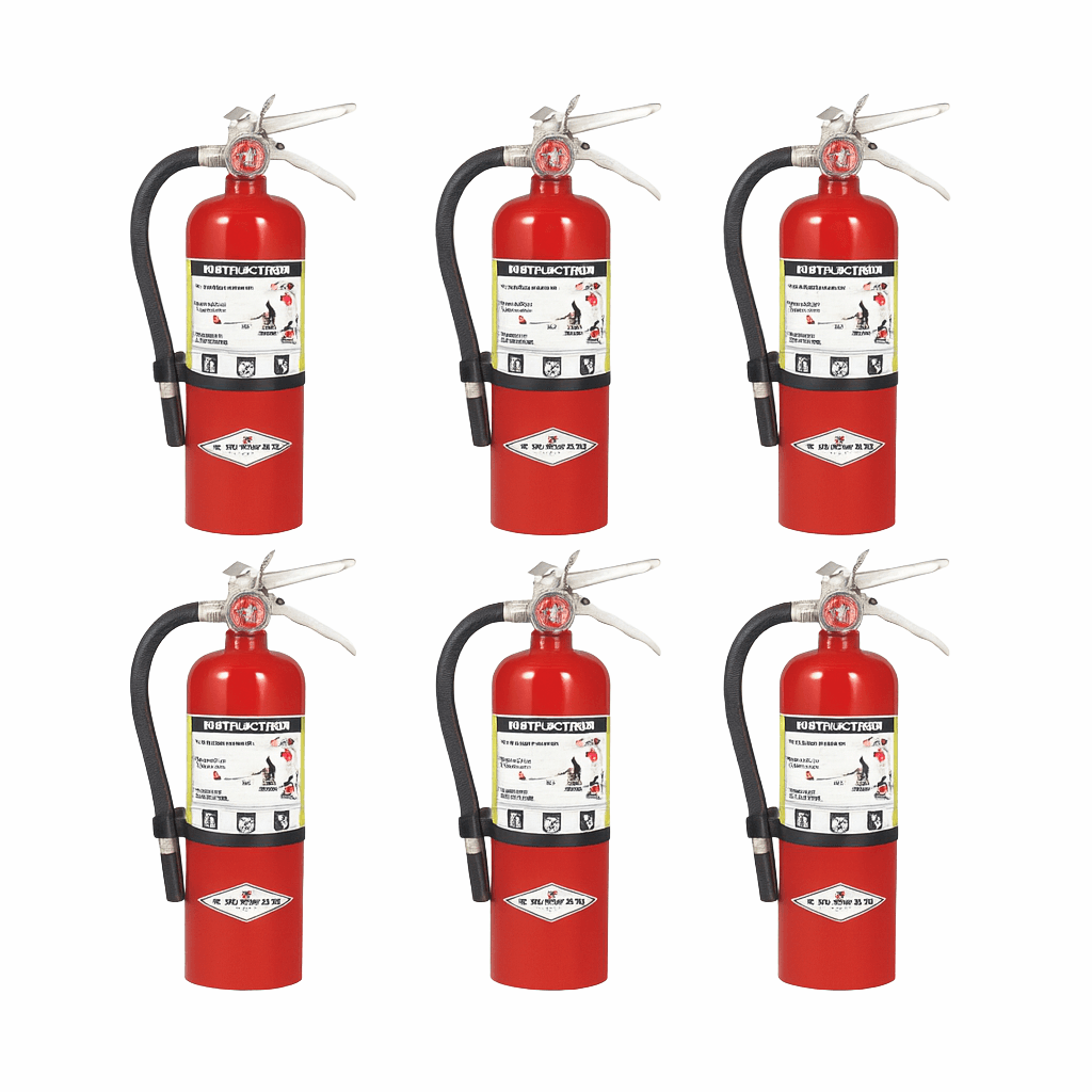 Amerex B500X | 5 lb ABC | Dry Chemical Fire Extinguisher with Wall Bracket | 6 Pack - 3A 10B:C