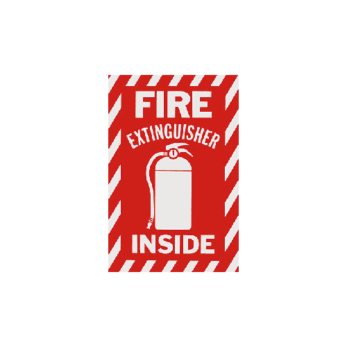 "Fire Extinguisher Sign" - 6" x 9" - Adhesive Vinyl Sign