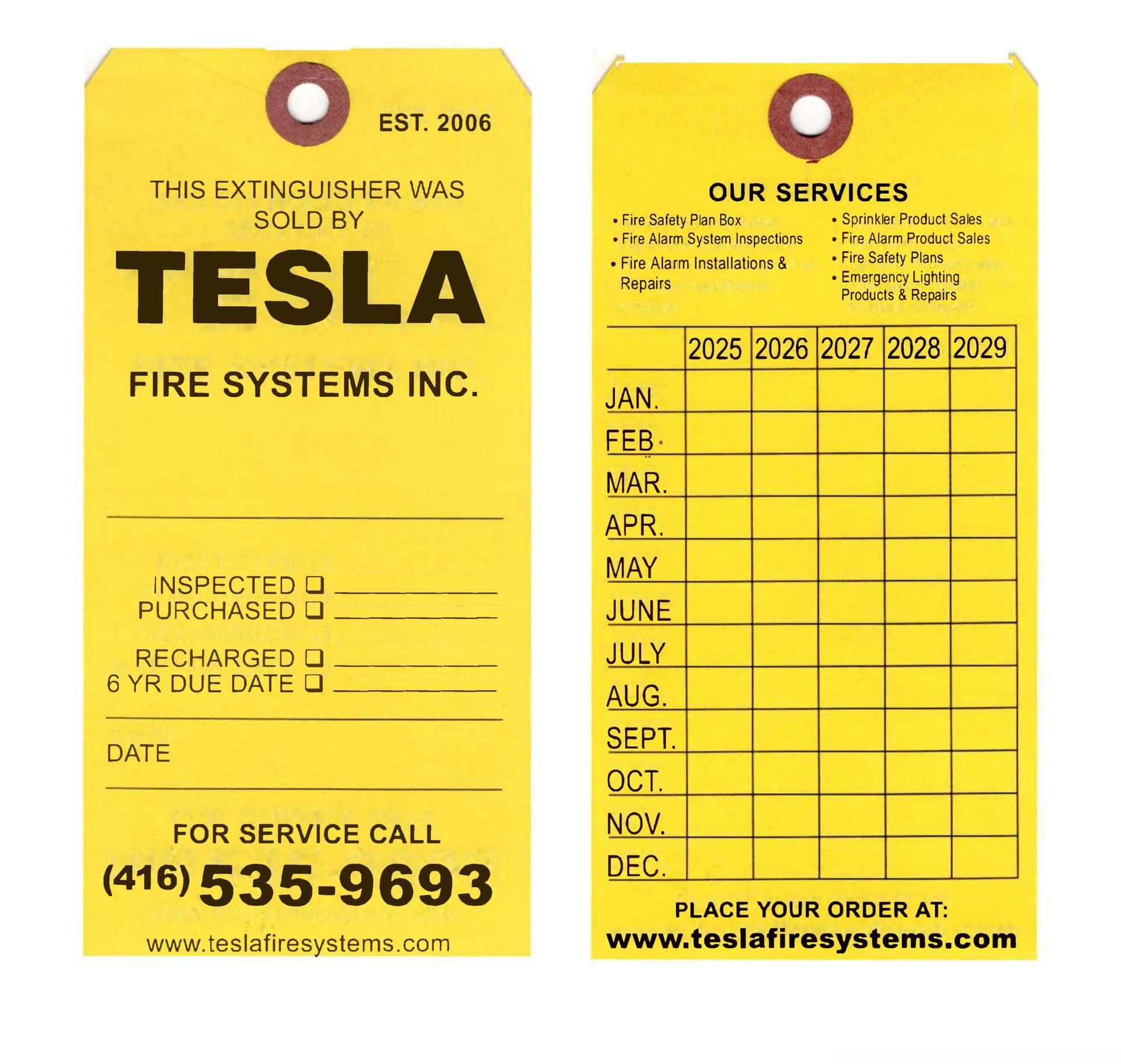 Free Maintenance Tags with With Every Purchase